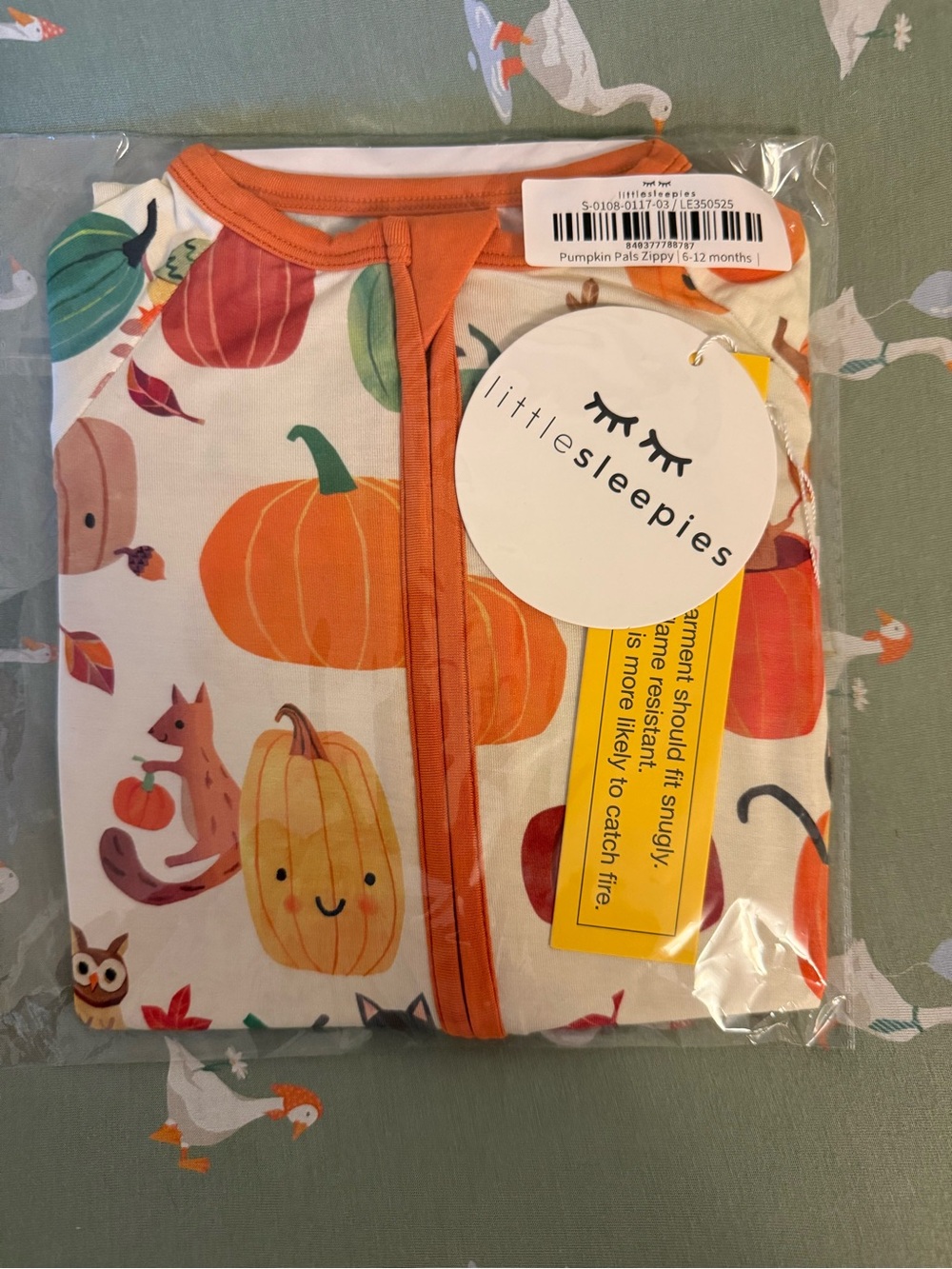 Little Sleepies Pumpkin Pals Zippy